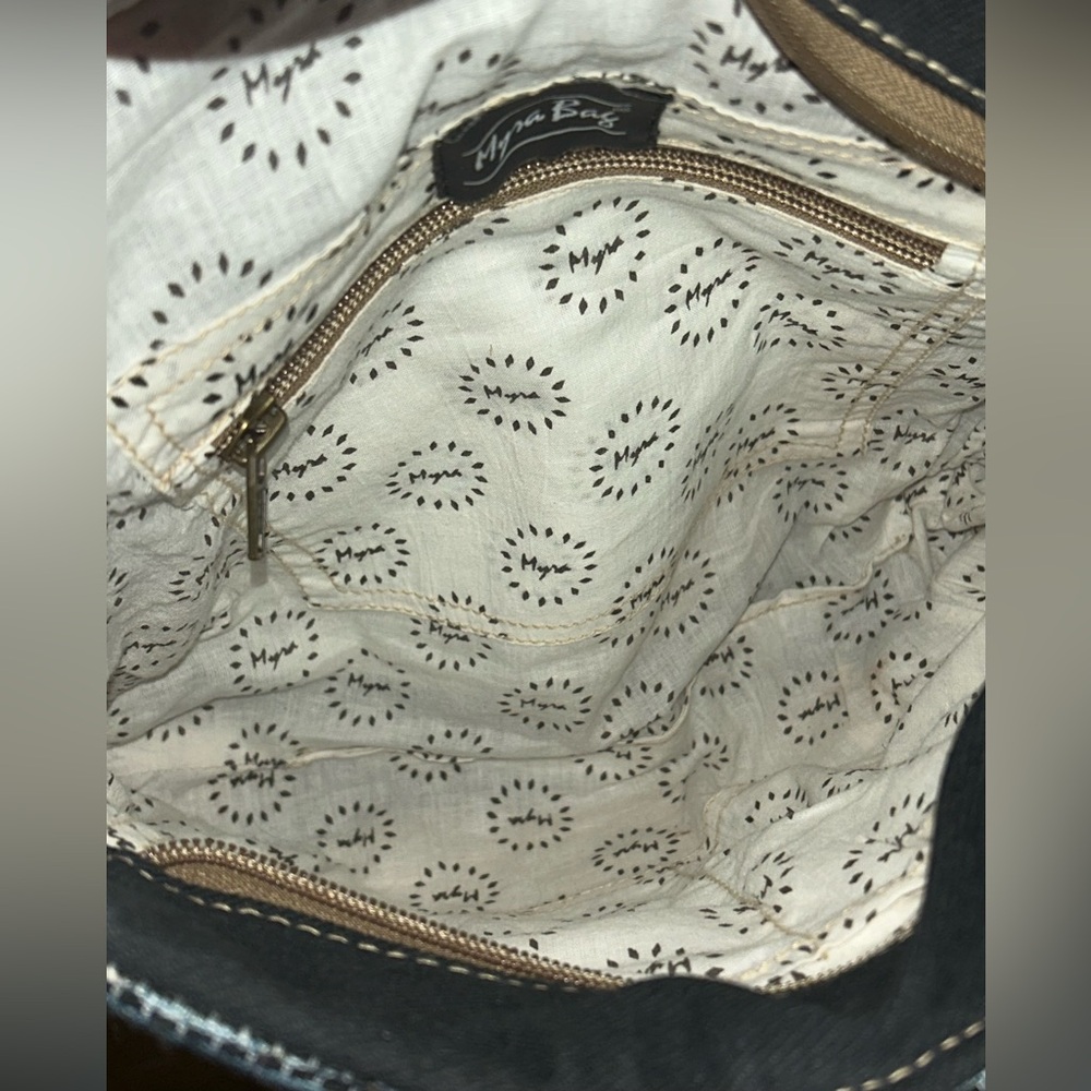 Myra Bag Brown and Black Shoulder Bag - Picture 11 of 14